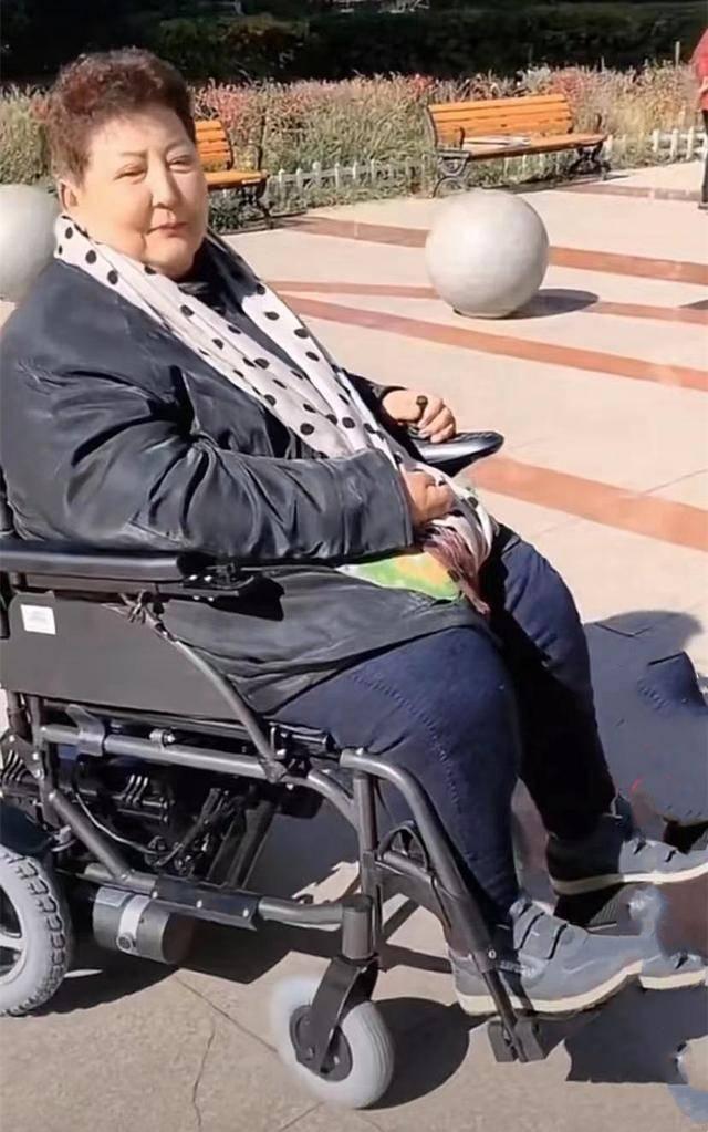 德德瑪半身癱瘓,需要輪椅代步。(圖/翻攝自微博)