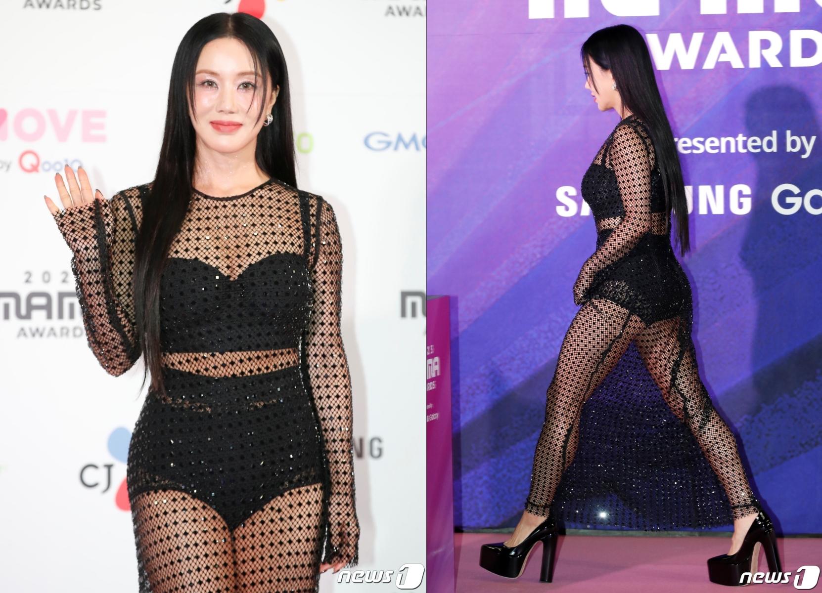 嚴正化成今晚紅毯最辣女星。(圖/NEWS1提供)