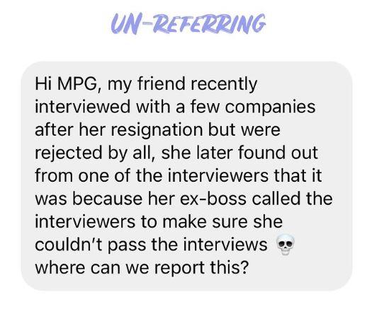 求職者被前老闆報復。(圖/翻攝自Malaysian Pay Gap IG)