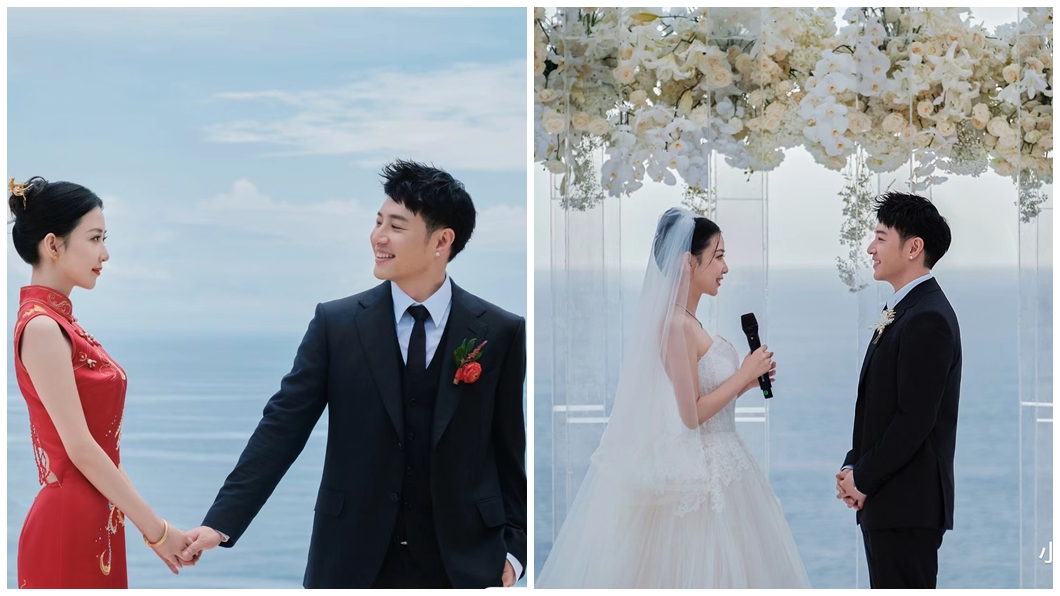 多圖/潘瑋柏海島婚禮現場照首曝 「最美空姐」激露美胸不藏了