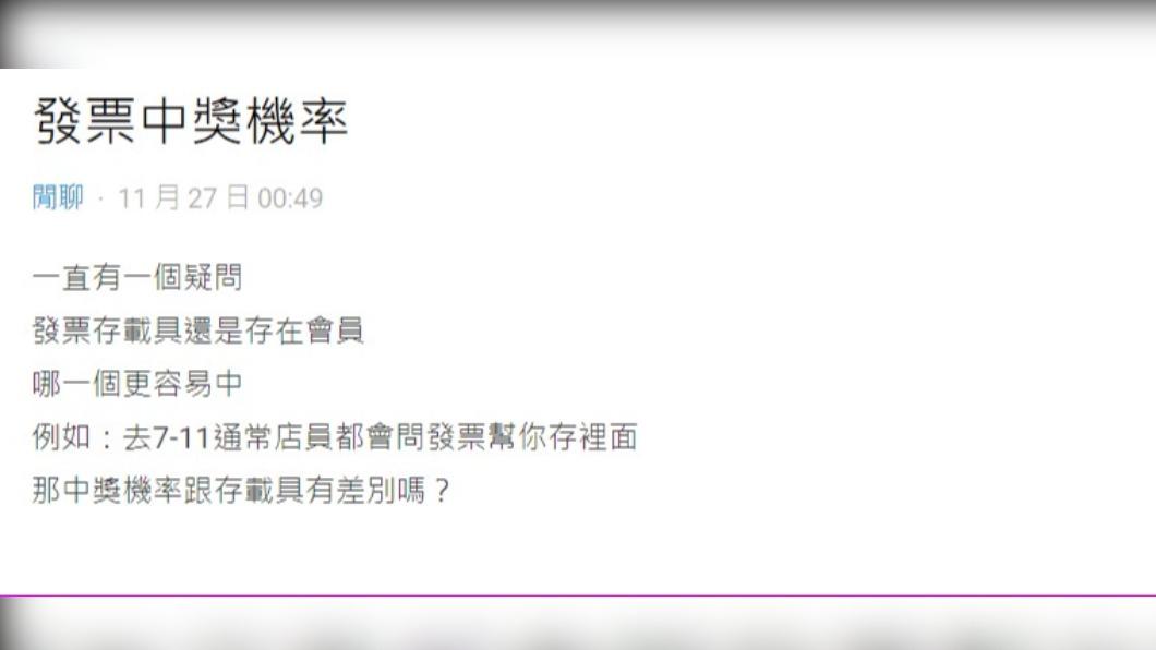網友疑惑,中獎機率是否會變高。(圖/翻攝自Dcard)
