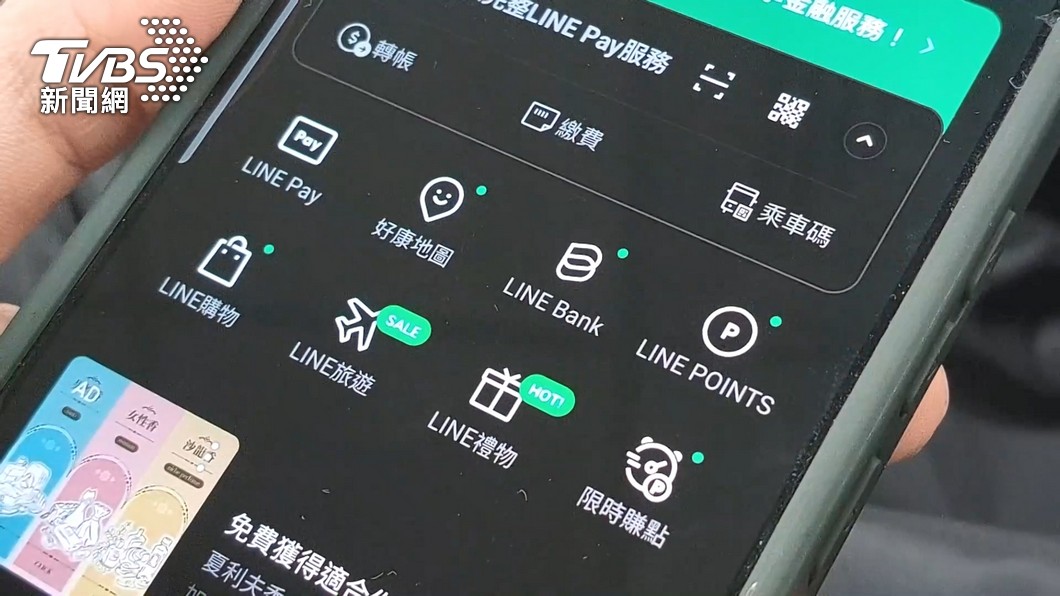 LINE Pay支付相當方便。(圖/TVBS)