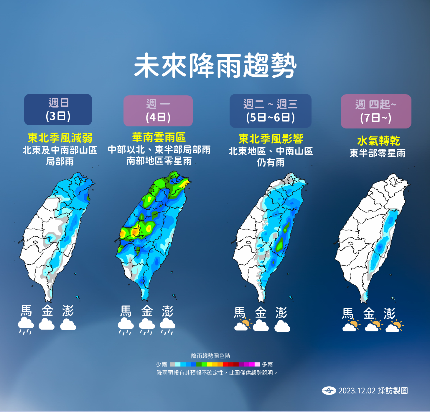 未來降雨趨勢。(圖/TVBS)