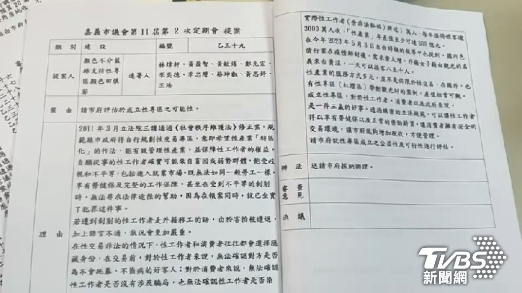 Molly翎熹送出成立性專區之可能性的提案。（圖／TVBS）