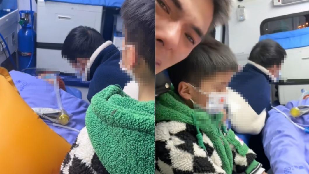 李小娟老公與兒子陪伴她走最後一程。(圖/翻攝自抖音)