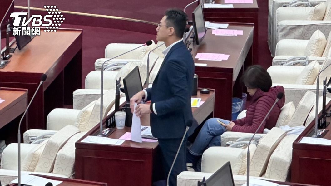 國民黨北市議員詹為元。(圖/林至柔攝)