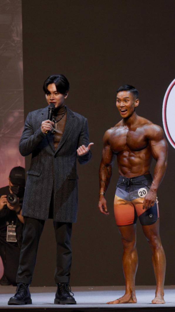 高爾宣擔任知名健身房品牌「健身工廠」所舉辦的「台灣IFBB PRO職業大賽」中場表演嘉賓。(圖/龍大謝音樂提供)