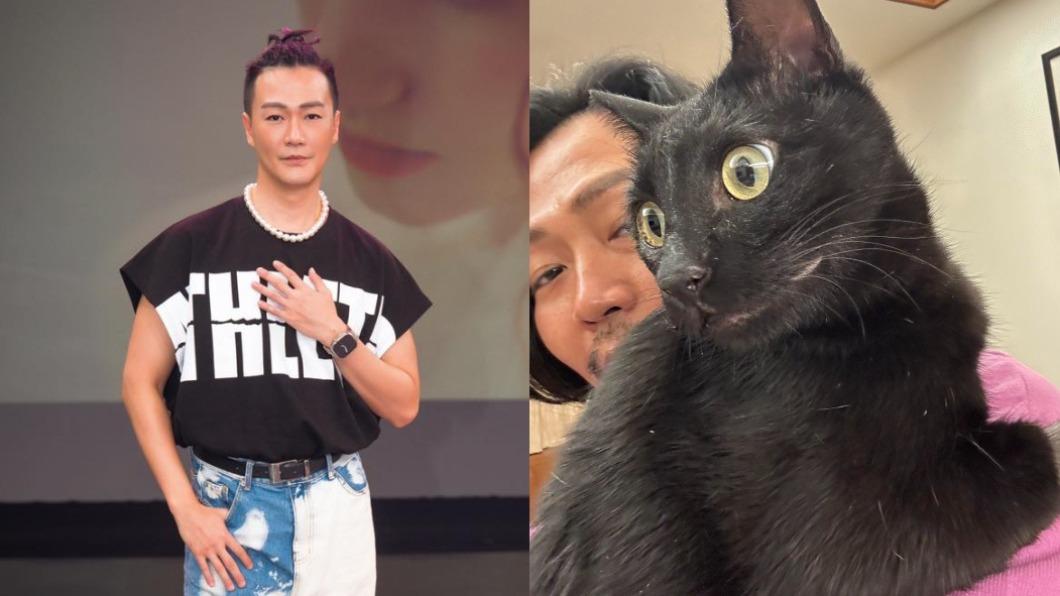 林俊逸的愛貓出現爆腎、血尿等狀況,住院多天才返家。(圖/翻攝自林俊逸臉書)