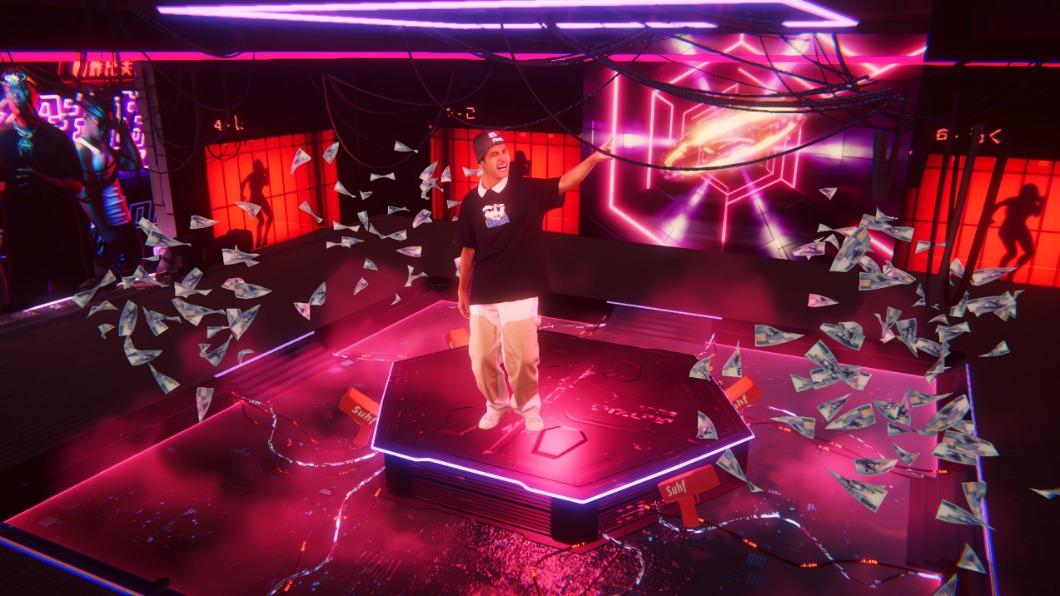 阿夫的舞台設計則以辣妹做主題。(圖/HTC VIVE ORIGINALS提供)