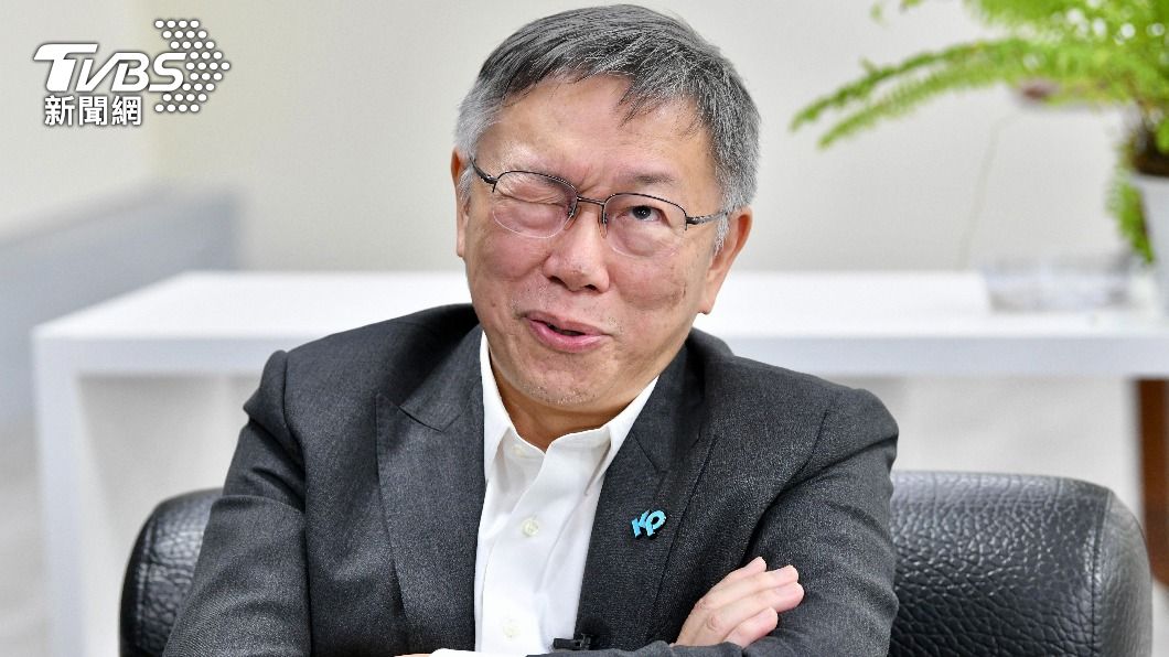 民眾黨總統參選人柯文哲接受《TVBS新聞網》專訪。(圖/胡瑞麒攝)