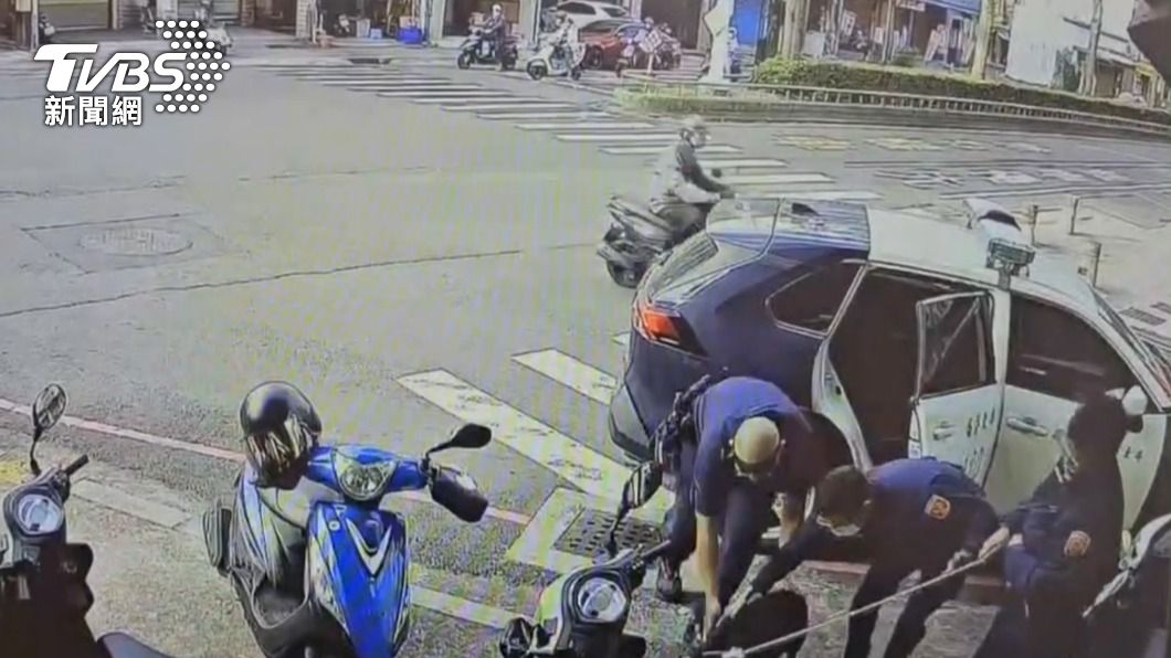 小豬不好抓,民眾笑「豬比歹徒還難對付」。(圖/TVBS)