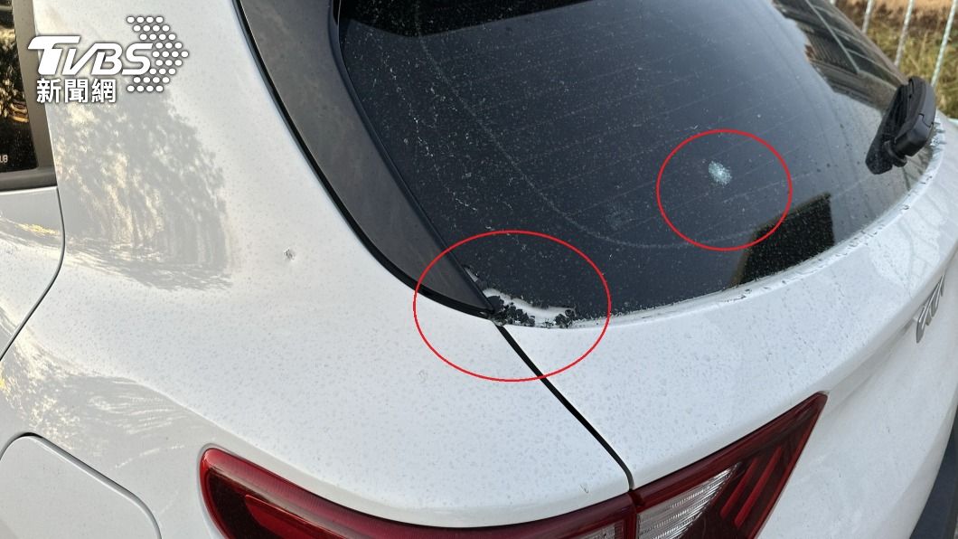 台中高鐵站旁車格連傳3聲「砰」 人還在車上玻璃遭射破