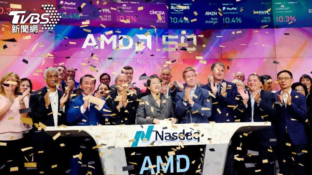 得益AI晶片熱潮,讓超微(AMD)股價創新高。(圖/達志影像美聯社)