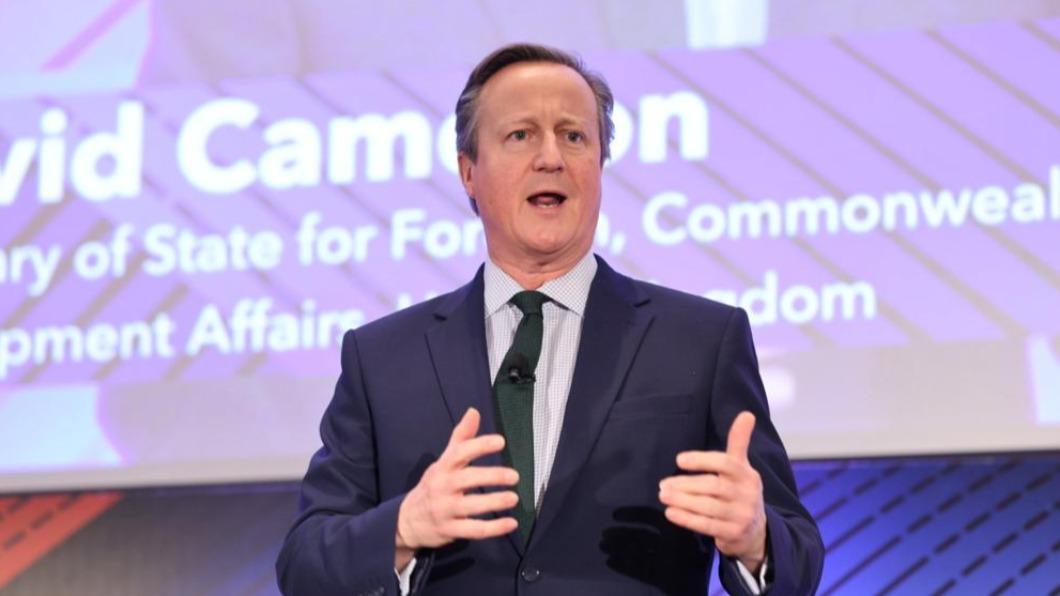 英外相卡麥隆:中國不得以武力統一台灣 籲美國會通過援烏預算