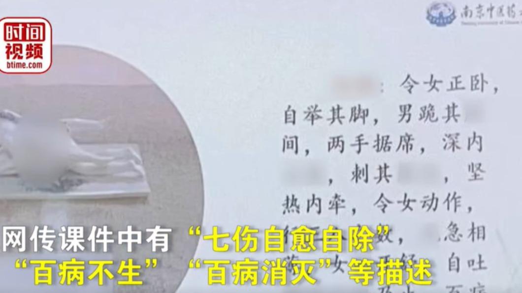學生認為內容過於露骨。(圖/翻攝自微博《時間視頻》)