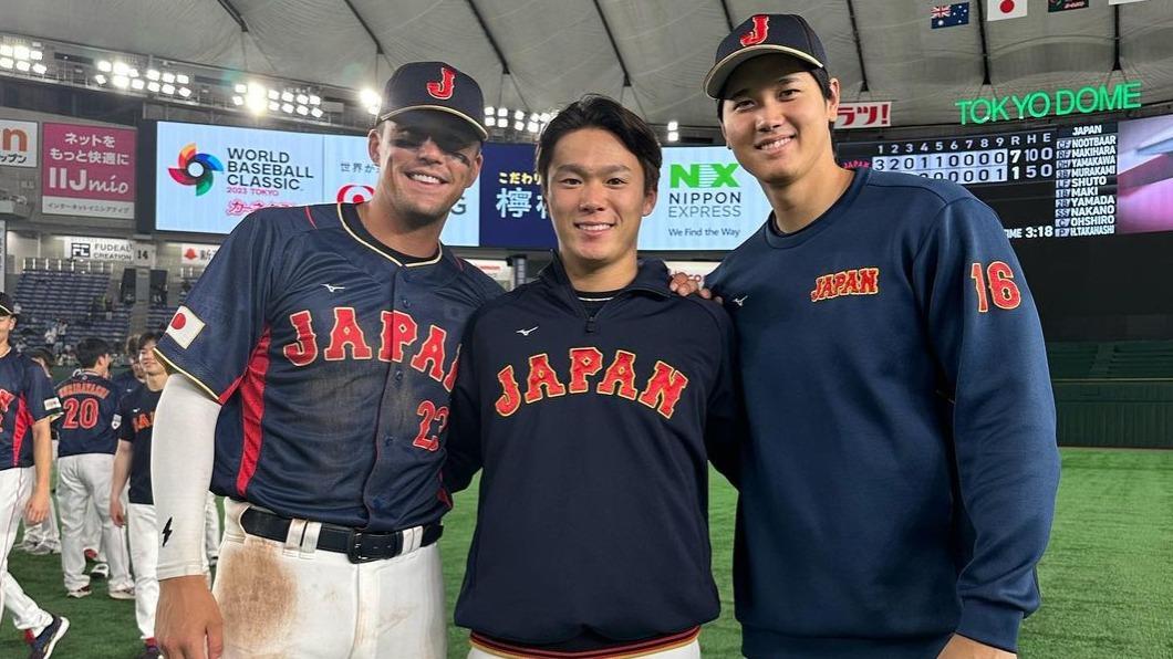 大谷翔平(右)爭奪戰甫落幕,外界更加關注山本由伸(中)去向。(圖/翻攝自山本由伸IG)