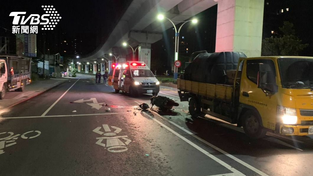 淡水死亡事故!騎車未剎高速追撞工程車 護理系男大生殞命