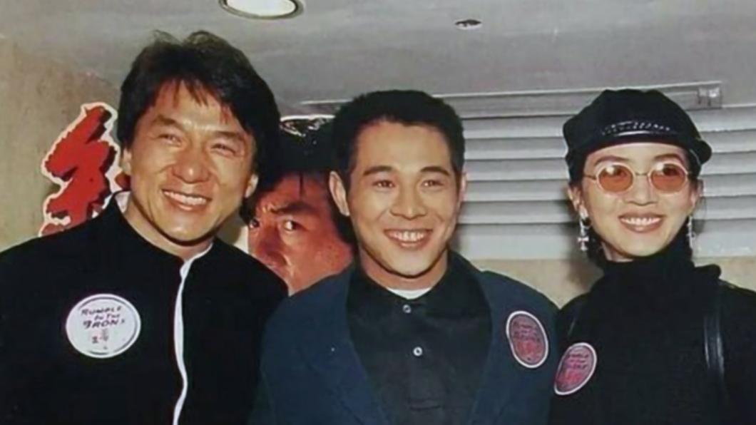 成龍(左起)、李連杰和張曼玉為戲宣傳。(圖/翻攝自香港電影吧微博)