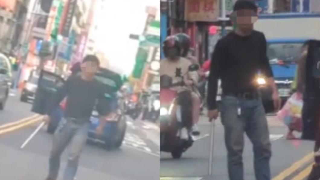 新莊鐵棍哥超兇!轉彎爭道爆行車糾紛 大街擋車嗆罵喊打