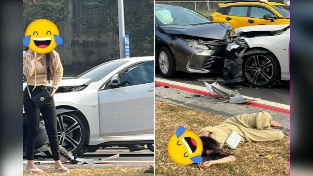 高雄超「兇」車禍！2正妹車頭相撞　網友歪樓：氣囊的對決