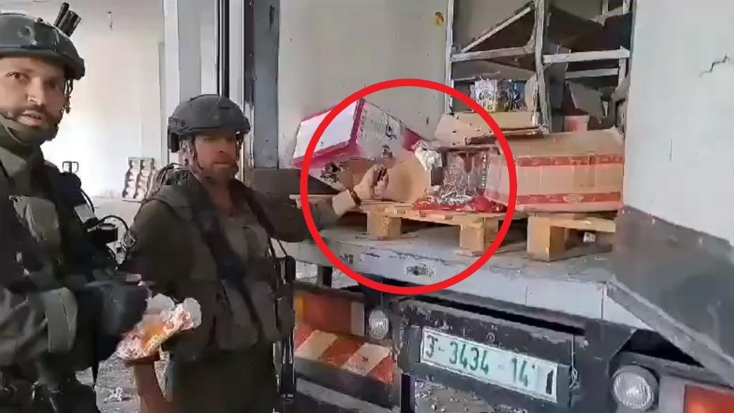 有片／以色列士兵惡行曝　點火燒毀人道物資、砸加薩商店