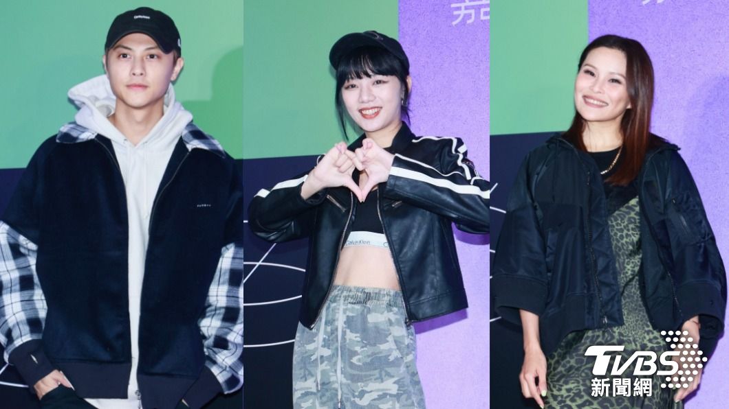 王子(左起)、木木和周蕙現身小巨蛋搶看演唱會。(圖/趙世平攝)