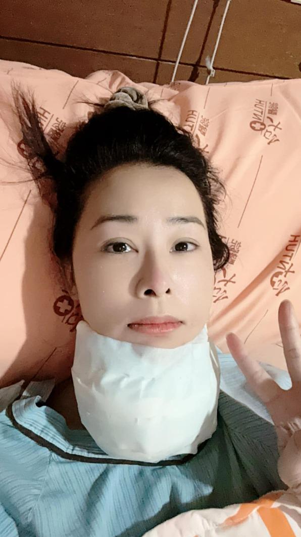 兵家綺完成甲狀腺全切除手術。（圖／翻攝自兵家綺臉書）