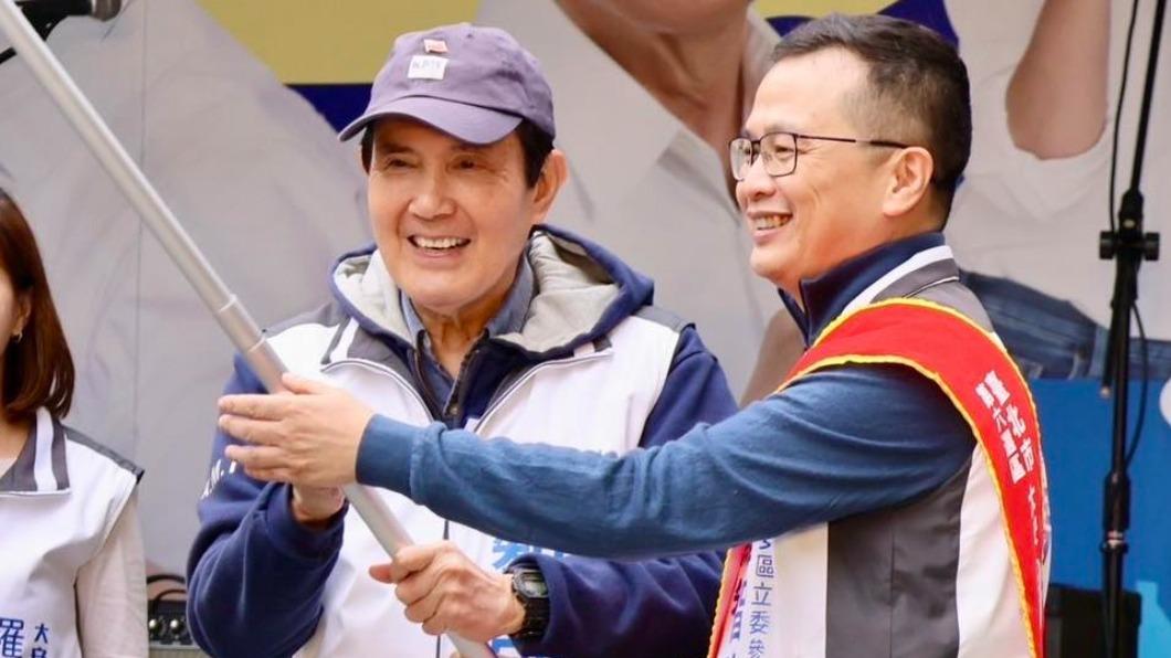 馬英九昨日前往羅智強競選總部站台。(圖/翻攝自羅智強臉書)