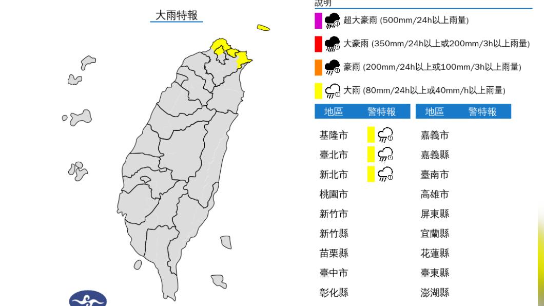 快訊／北北基大雨特報！4地低溫10度以下　高山有望降雪