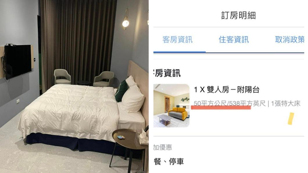 國旅住宿要看公設比?他入住旅館看傻 15坪變不到一半
