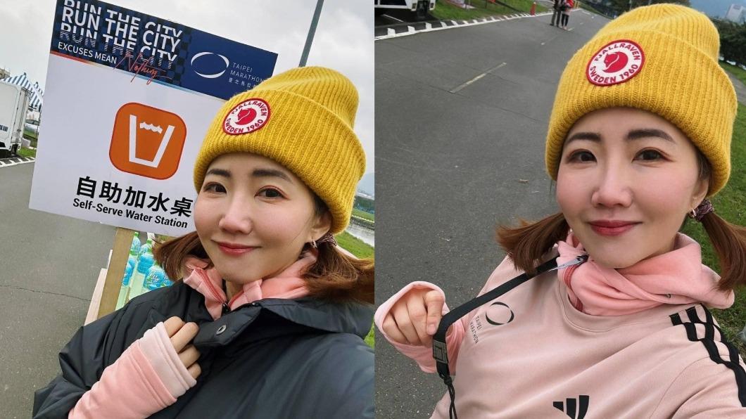 謝忻昨日並未以選手身分參加台北馬拉松，而是擔任志工。（圖／翻攝自謝忻臉書）