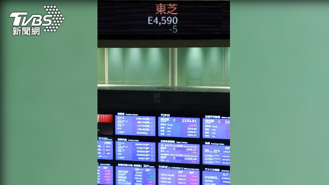 東芝最後一個交易日收盤價為4590日圓。(圖/達志影像美聯社)