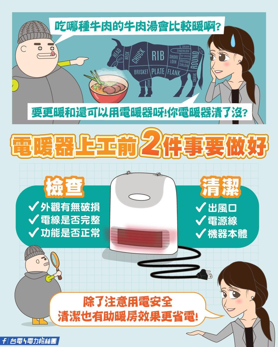 台電提醒民眾冬季用電注意事項。(圖/翻攝臉書 台電電力粉絲團)