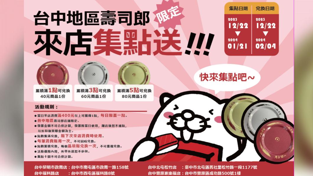 壽司郎也推出台中限定的優惠活動。(圖/壽司郎提供)