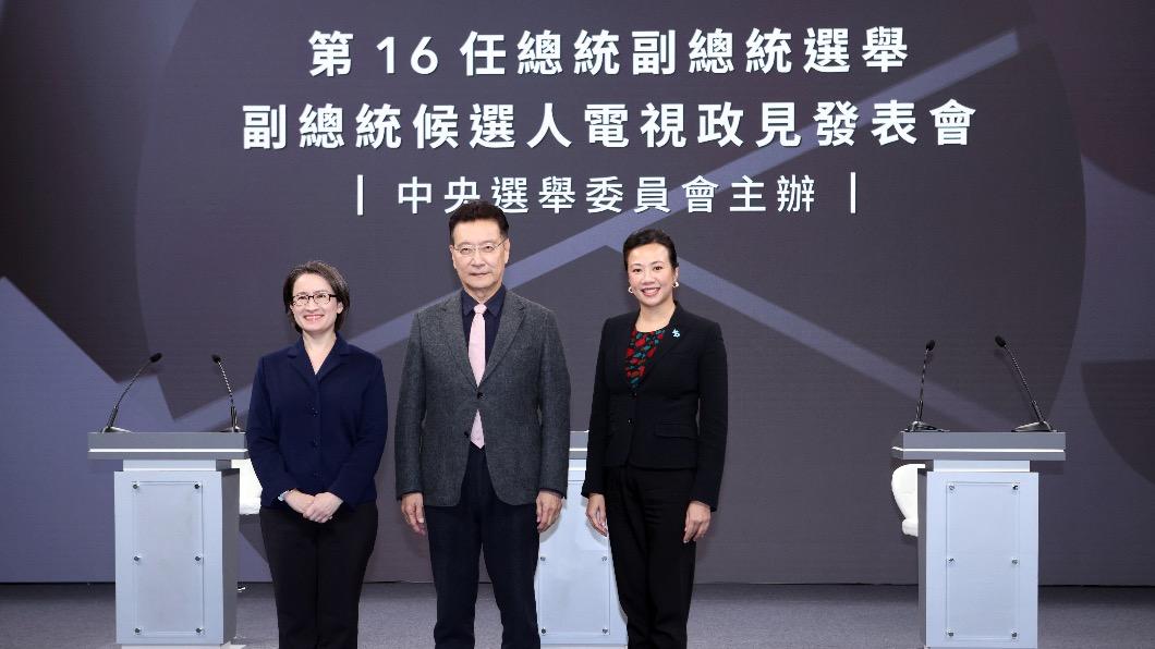 2024副總統電視政見會。(圖/胡瑞麒攝)
