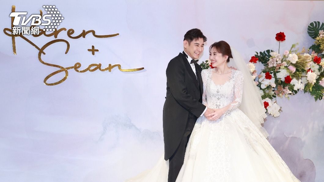 陳熙鋒與Karen（魏綺萱）登記結婚3年，選在交往紀念日補辦婚禮。（圖／黃城碩攝）