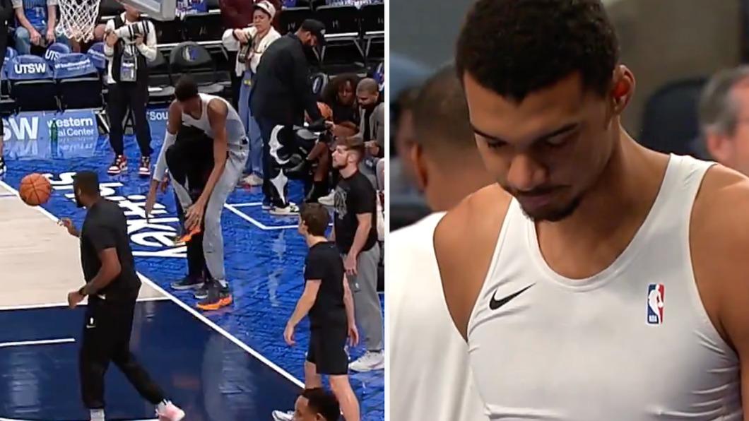 NBA/文班亞馬熱身「踩到球僮」扭傷缺陣 馬刺遭獨行俠痛宰