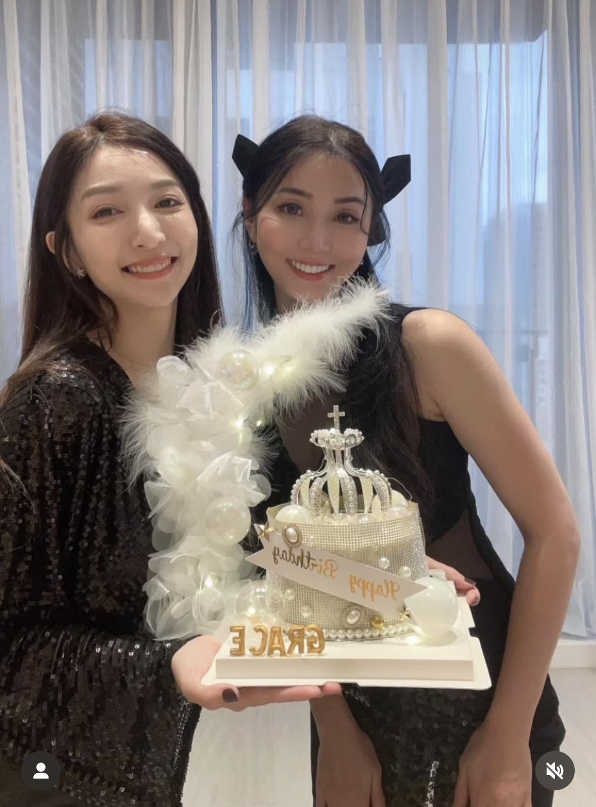 閨密替Grace慶祝生日。(圖/翻攝阿翔老婆IG)