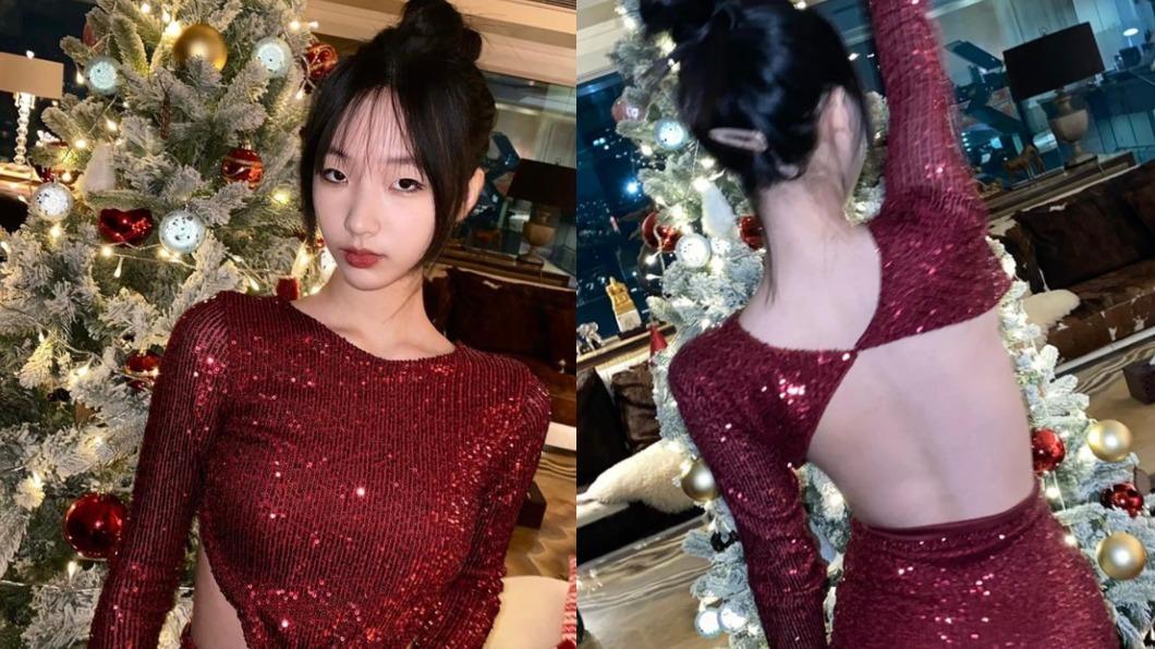大女兒Elly不吝嗇裸露雪白背部。(圖/翻攝自polarbearelly IG)