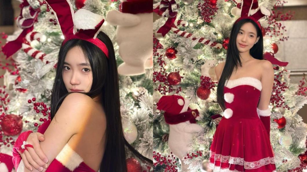 二女兒Lily化身耶誕兔女郎,大露纖細香肩。(圖/翻攝自lilyhsuuuu IG)