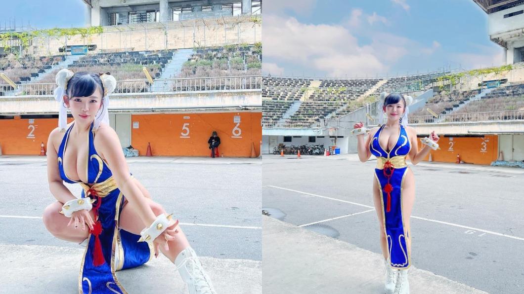 天木純扮成性感版春麗，大秀好身材。（圖／翻攝自天木純IG）