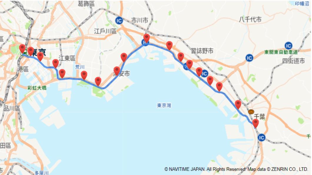 JR京葉線沿線共停靠18個車站。(圖/翻攝自japantravel網站)