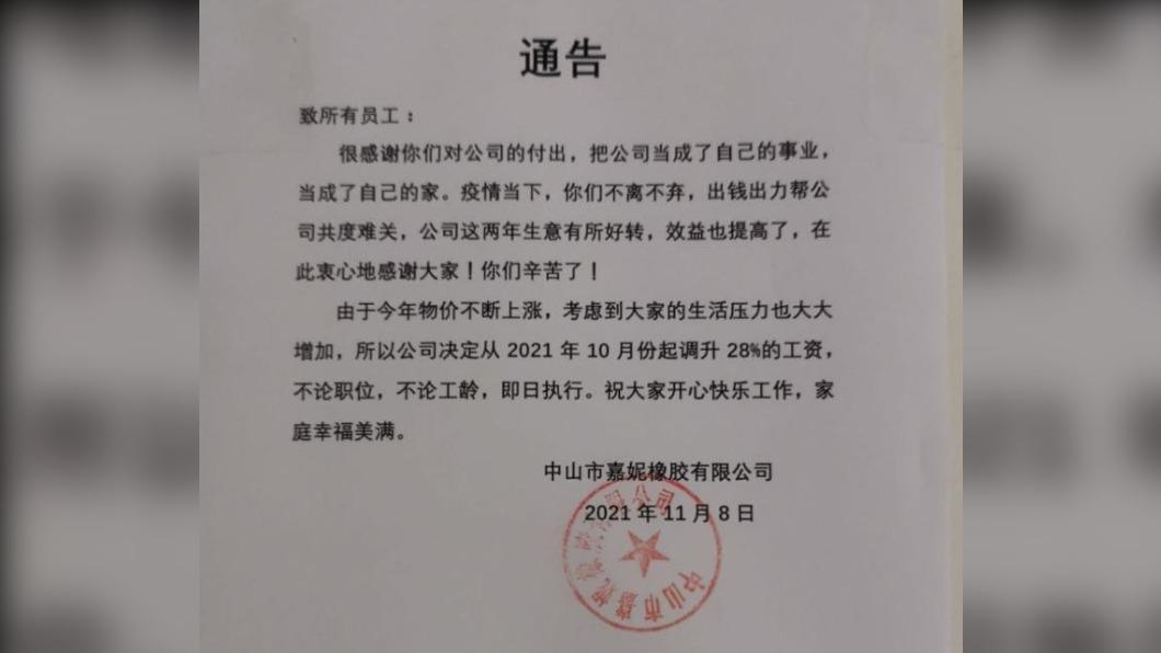 因物價上漲、生活壓力受影響,老闆決定加薪。(圖/翻攝自《大眾網》)