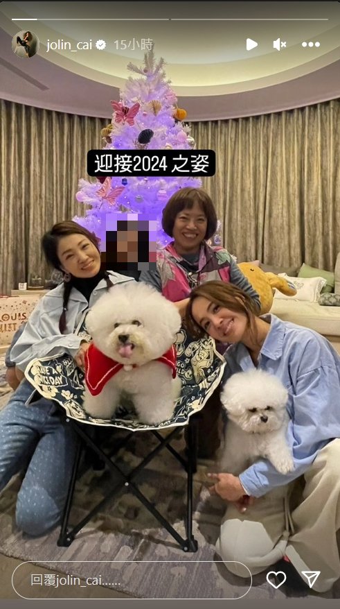 蔡依林罕見曬出家人合照。(圖/翻攝自@jolin_cai IG)
