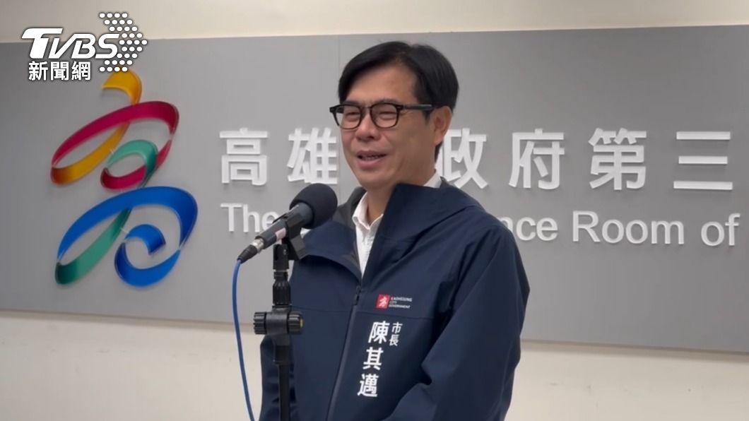 26日下午陳其邁接受訪問。(圖/TVBS)