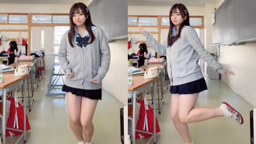女高中生影片累計超過千萬觀看。(圖/翻攝自TikTok「isin_odensin」)