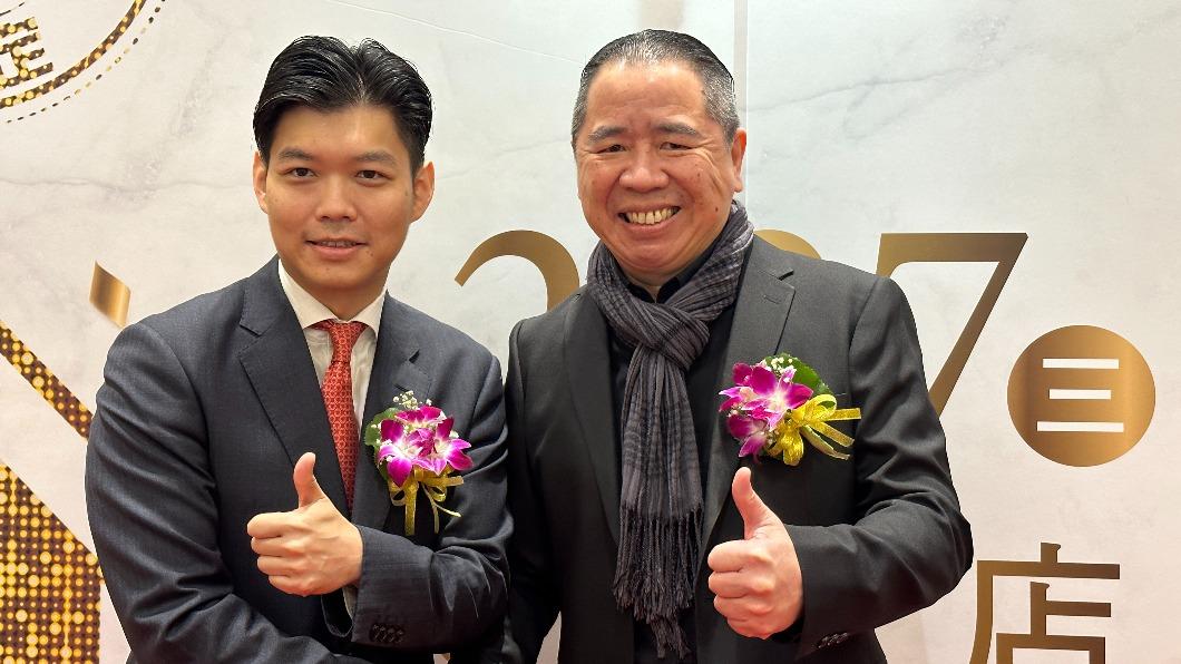 昇恆昌總經理江建廷和Ｍia C’bon總經理王俊超合影。（圖／許稚佳攝）
