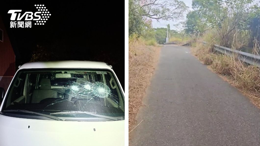 苗栗2蒙面人埋伏產業道路　「肉身擋車」揮棒砸裂玻璃閃離