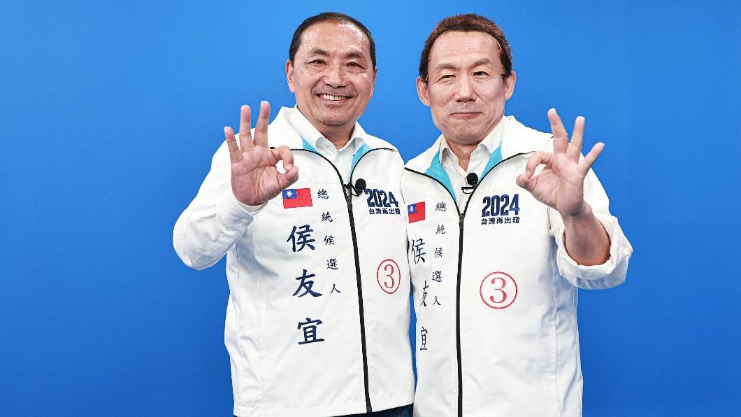 侯友宜笑說郭子乾模仿的姪子納豆像。（圖／Nownews影音處提供）