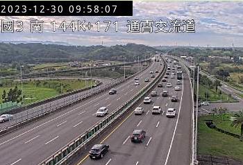 通霄交流道30日早上路況。(圖/翻攝高公局)